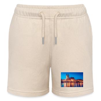 Mageburg am Abend - Kinder Organic Joggingshorts Mini Bolter von Stanley/Stella - Natur - Vorne