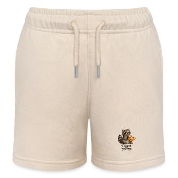 Je ne regrette rien – Drôle de t-shirt pizza raton laveur - Short de jogging enfant bio Stanley/Stella - écru doux - Devant