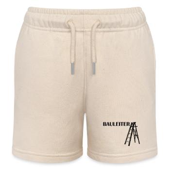 Bauleiter Typografie Baustellenstil - Kinder Organic Joggingshorts Mini Bolter von Stanley/Stella - Natur - Vorne