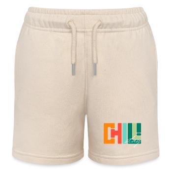 Chill Stay: Palette rétro géométrique - Short de jogging enfant bio Stanley/Stella - écru doux - Devant