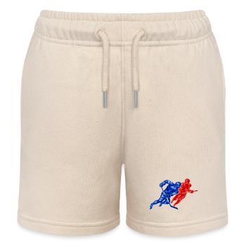Rival Hockey Duell: Blau gegen Rot - Kinder Organic Joggingshorts Mini Bolter von Stanley/Stella - Natur - Vorne