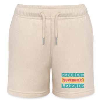 Legende Superheld - Kinder Organic Joggingshorts Mini Bolter von Stanley/Stella - Natur - Vorne
