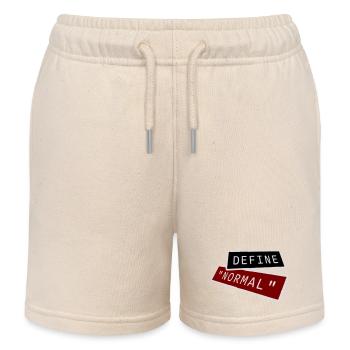 Define Normal Funny Sarcastic Definition Graphic - Kids Organic Sweat Shorts by Stanley/Stella - soft Ecru - Front