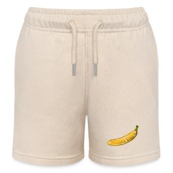 Gelbe Banana Pop Art - Kinder Organic Joggingshorts Mini Bolter von Stanley/Stella - Natur - Vorne