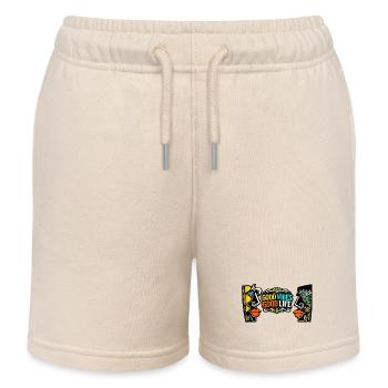 Good Zeiten Good Life Kunst Print - Kinder Organic Joggingshorts Mini Bolter von Stanley/Stella - Natur - Vorne