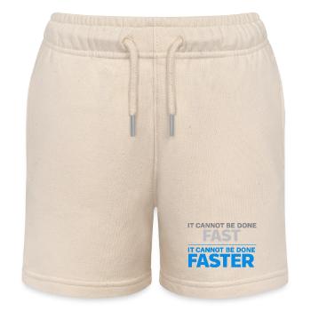 Nicht Schnell Erledigt Motiv - Kinder Organic Joggingshorts Mini Bolter von Stanley/Stella - Natur - Vorne