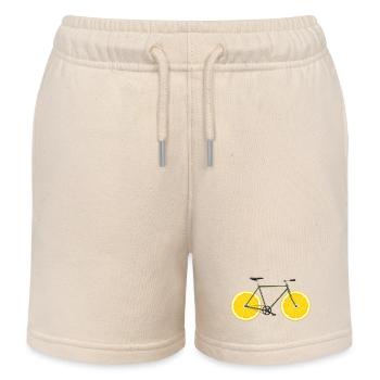 Bike Bike Lemons Funny - Kids Organic Sweat Shorts by Stanley/Stella - soft Ecru - Front