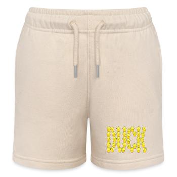 Cute duck typography - Kids Organic Sweat Shorts by Stanley/Stella - soft Ecru - Front