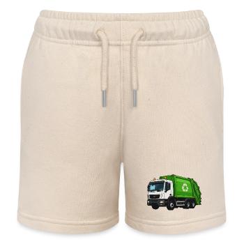 Grüner Müllwagen Recycling - Kinder Organic Joggingshorts Mini Bolter von Stanley/Stella - Natur - Vorne