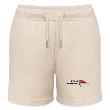 Team Armenia - Kinder Organic Joggingshorts Mini Bolter von Stanley/Stella - Natur - Vorne
