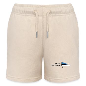 Team Estonia - Kinder Organic Joggingshorts Mini Bolter von Stanley/Stella - Natur - Vorne