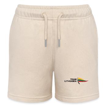 Team Lithuania - Kinder Organic Joggingshorts Mini Bolter von Stanley/Stella - Natur - Vorne