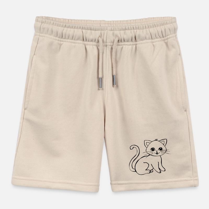 cat Kids Organic Sweat Shorts by Stanley/Stella