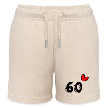 60 ANS. 60e ANNIVERSAIRE. ANNIVERSAIRE 60 ANS. 60 - Short de jogging enfant bio Stanley/Stella - écru doux - Devant