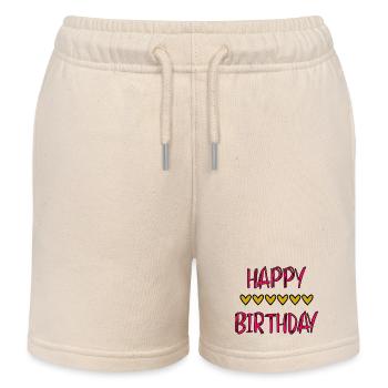 JAHRESTAG. ALLES GUTE ZUM GEBURTSTAG!. ALLES GUTE ZUM GEBURTSTAG!. - Kinder Organic Joggingshorts Mini Bolter von Stanley/Stella - Natur - Vorne