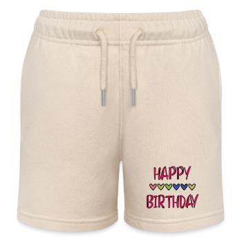 JAHRESTAG. ALLES GUTE ZUM GEBURTSTAG!. ALLES GUTE ZUM GEBURTSTAG!. - Kinder Organic Joggingshorts Mini Bolter von Stanley/Stella - Natur - Vorne