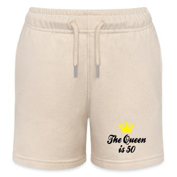 50th birthday - Kids Organic Sweat Shorts by Stanley/Stella - soft Ecru - Front