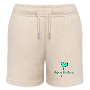 JAHRESTAG. ALLES GUTE ZUM GEBURTSTAG!. ALLES GUTE ZUM GEBURTSTAG!. - Kinder Organic Joggingshorts Mini Bolter von Stanley/Stella - Natur - Vorne