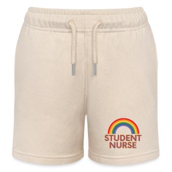 Student Nurse - Kids Organic Sweat Shorts by Stanley/Stella - soft Ecru - Front