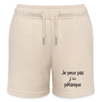 Pétanque Je Peux Pas J ai Pétanque Cadeau - Short de jogging enfant bio Stanley/Stella - écru doux - Devant