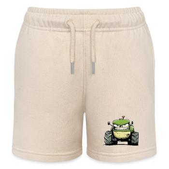Wütender Traktor Nr. 4 - Kinder Organic Joggingshorts Mini Bolter von Stanley/Stella - Natur - Vorne