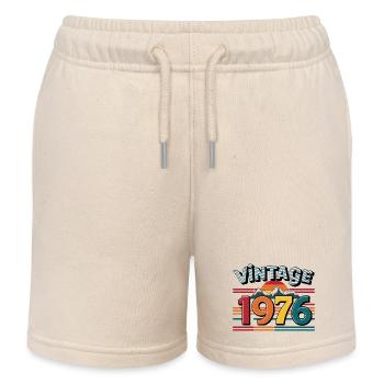 Vintage 1976 Cadeau d'anniversaire 47 ans Homme Fe - Short de jogging enfant bio Stanley/Stella - écru doux - Devant