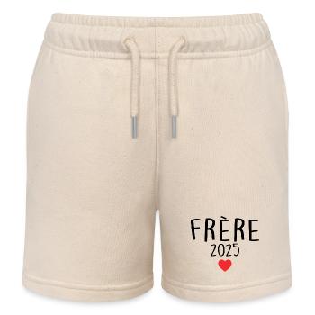 Frère 2025 - Futur Frère 2025 - Short de jogging enfant bio Stanley/Stella - écru doux - Devant