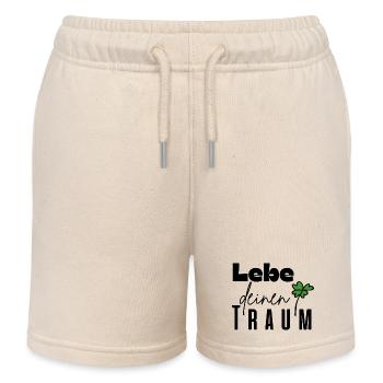Lebe deinen Traum - Kinder Organic Joggingshorts Mini Bolter von Stanley/Stella - Natur - Vorne