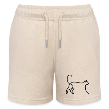 Cat 03 - Kids Organic Sweat Shorts by Stanley/Stella - soft Ecru - Front