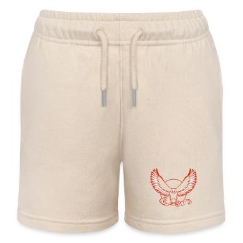 Adler und Schlange - Kinder Organic Joggingshorts Mini Bolter von Stanley/Stella - Natur - Vorne