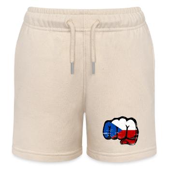 Drapeau de la République tchèque utilisé - Short de jogging enfant bio Stanley/Stella - écru doux - Devant
