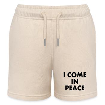 i come in peace im peace couple - Kinder Organic Joggingshorts Mini Bolter von Stanley/Stella - Natur - Vorne