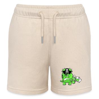 Triceratops Stegosaurus 2 Dinosaure Pirate Dino - Short de jogging enfant bio Stanley/Stella - écru doux - Devant