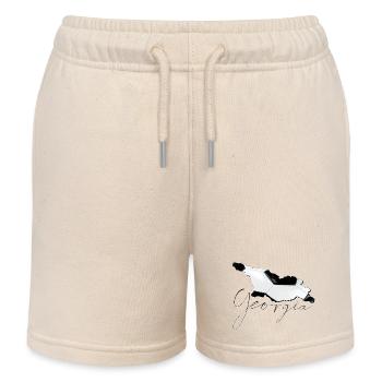 Georgia Map Frames Real Football EN - Kids Organic Sweat Shorts by Stanley/Stella - soft Ecru - Front