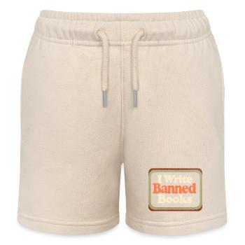 I Write Banned Books 18 - Kinder Organic Joggingshorts Mini Bolter von Stanley/Stella - Natur - Vorne