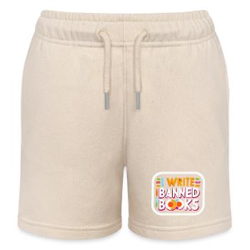 I Write Banned Books 19 - Kinder Organic Joggingshorts Mini Bolter von Stanley/Stella - Natur - Vorne