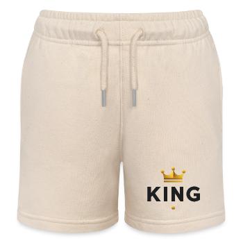 Tu es ton propre roi - Short de jogging enfant bio Stanley/Stella - écru doux - Devant