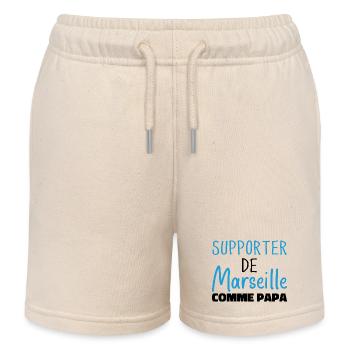 Marseille Humor Marseille Fan - Kinder Organic Joggingshorts Mini Bolter von Stanley/Stella - Natur - Vorne
