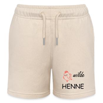 wild hen - Kids Organic Sweat Shorts by Stanley/Stella - soft Ecru - Front