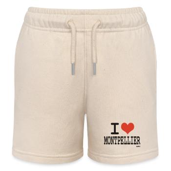 i love montpellier - I love montpellier - Kids Organic Sweat Shorts by Stanley/Stella - soft Ecru - Front
