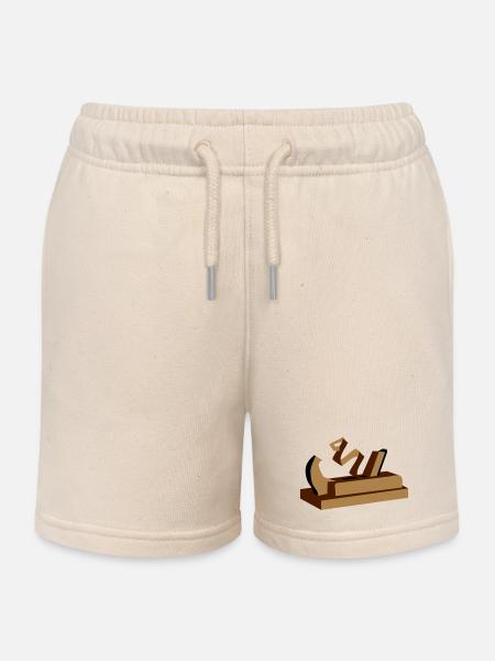 une raboteuse en bois - Short de jogging enfant bio Stanley/Stella - écru doux