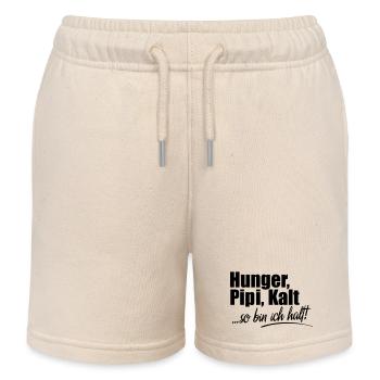 Hunger Kalt Müde so bin ich halt - Kinder Organic Joggingshorts Mini Bolter von Stanley/Stella - Natur - Vorne