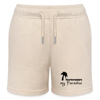 Fuerteventura Paradise Urlaub Geschenk - Kinder Organic Joggingshorts Mini Bolter von Stanley/Stella - Natur - Vorne