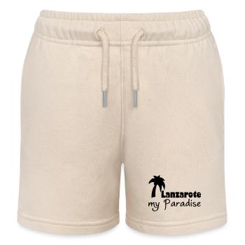 Lanzarote Paradise Urlaub Geschenk - Kinder Organic Joggingshorts Mini Bolter von Stanley/Stella - Natur - Vorne