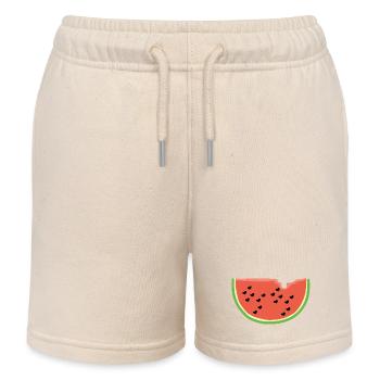 Melon avec coeur - Cadeau - Pastèque - Bande dessinée - Short de jogging enfant bio Stanley/Stella - écru doux - Devant
