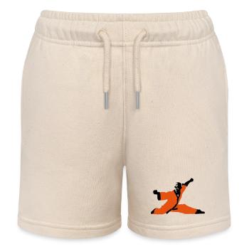 Kung fu Shaolin - Kids Organic Sweat Shorts by Stanley/Stella - soft Ecru - Front