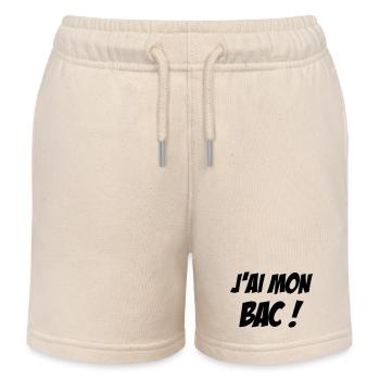 J'ai mon BAC ! - Short de jogging enfant bio Stanley/Stella - écru doux - Devant