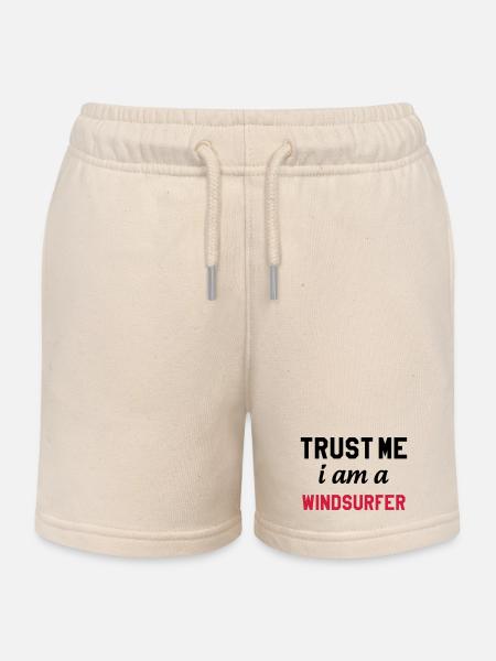 Windsurfen / Windsurfer / Windsurf / Windsurfing - Kinder Organic Joggingshorts Mini Bolter von Stanley/Stella - Natur