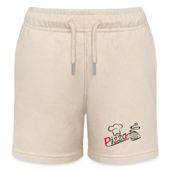 Pizza Bäcker mit Kochmütze, chef hat - Kinder Organic Joggingshorts Mini Bolter von Stanley/Stella - Natur - Vorne