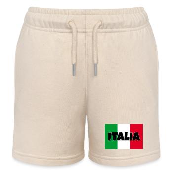 Italia - Flagge von Italien - Kinder Organic Joggingshorts Mini Bolter von Stanley/Stella - Natur - Vorne